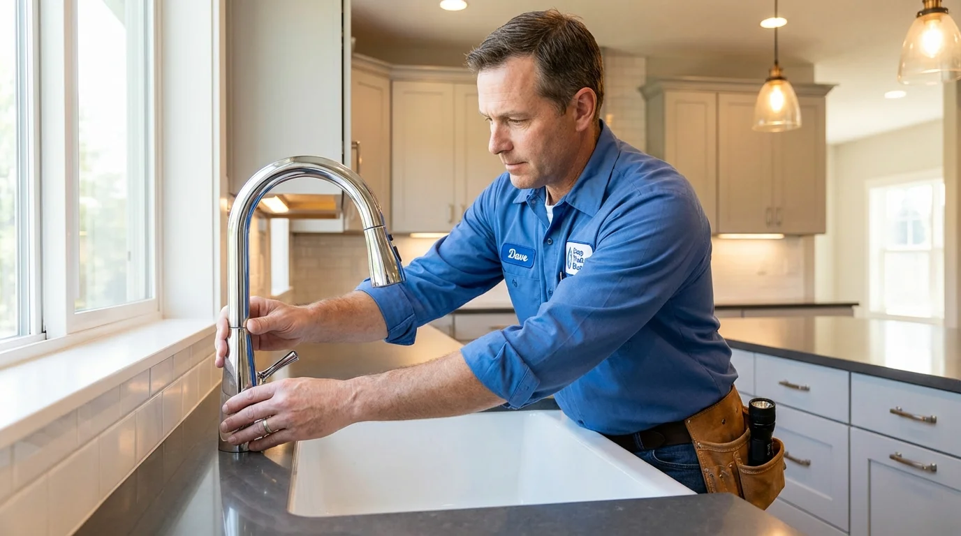 Kitchen faucet installation by Johns Plumbing LLC in McKeesport